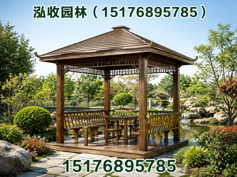 盐城防腐木凉亭展示图
